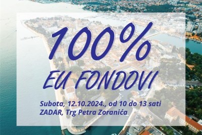 NAJAVA DOGAĐANJA: &ldquo;100% EU fondovi&rdquo; u Zadru