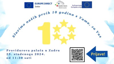Proslavite s nama 10. godi&scaron;njicu rada centra EUROPE DIRECT Zadar